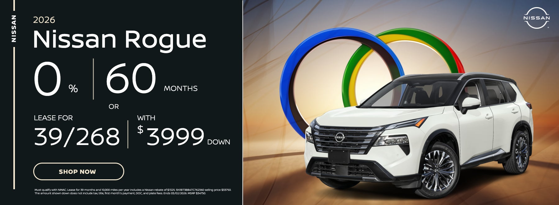 2026 Nissan Rogue 0% for 60 months! 